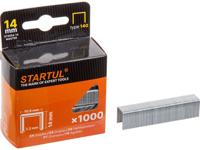 скобы  14мм тип 140 (1000шт) startul master (st4554-14) st4554-14 от BTSprom.by