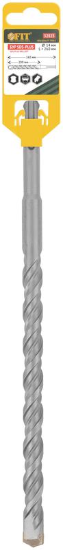  Бур по бетону SDS PLUS профи W-образная вставка двойная спираль 14х260мм FIT 32825 фото в каталоге от BTSprom.by