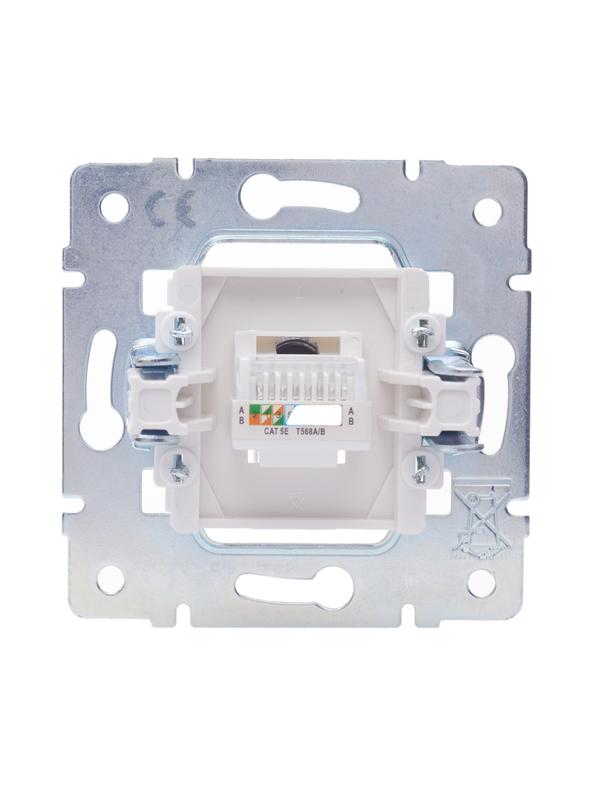  Розетка компьютерная 1-м СП Vesna механизм жемчуж./бел. перламутр LEZARD 742-3088-139 фото в каталоге от BTSprom.by