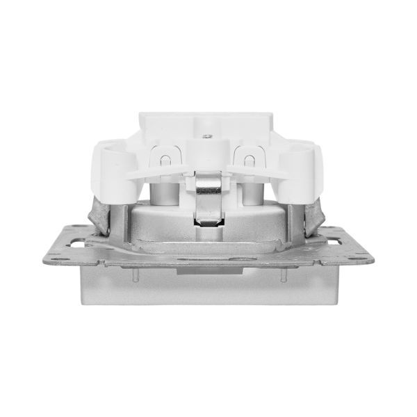  Розетка СП Эпика 16А с заземл. без защ. шторок механизм алюм. EKF UP1-SOA-110 фото в каталоге от BTSprom.by