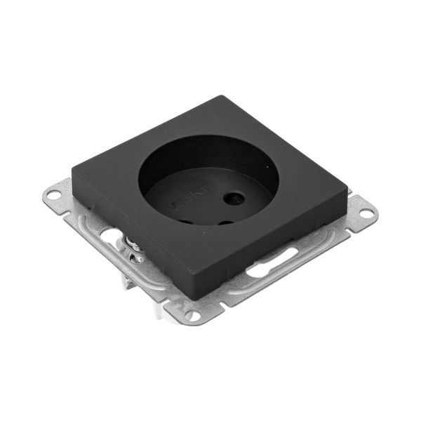  Розетка СП Эпика 16А без заземл. защ. шторки механизм черн. EKF UP1-SOB-101 фото в каталоге от BTSprom.by