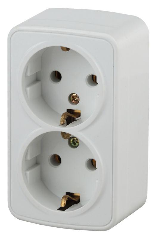 розетка 2-м оп polo 3-204-01 16а ip20 250в 2х2p+e schuko бел. intro б0036100 от BTSprom.by