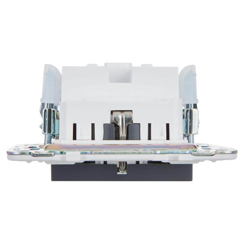  Розетка SKANDY 16А с заземл. защ. шторки безвинт. крепл. SK-R06T титан IEK SK-R14-16-1-K48 фото в каталоге от BTSprom.by