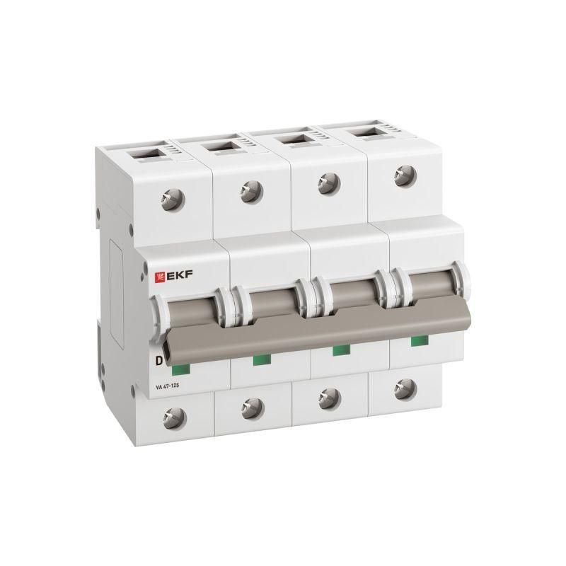 выключатель автоматический 4п d 16а 15ка ва 47-125 proxima ekf mcb47125-4-16d от BTSprom.by