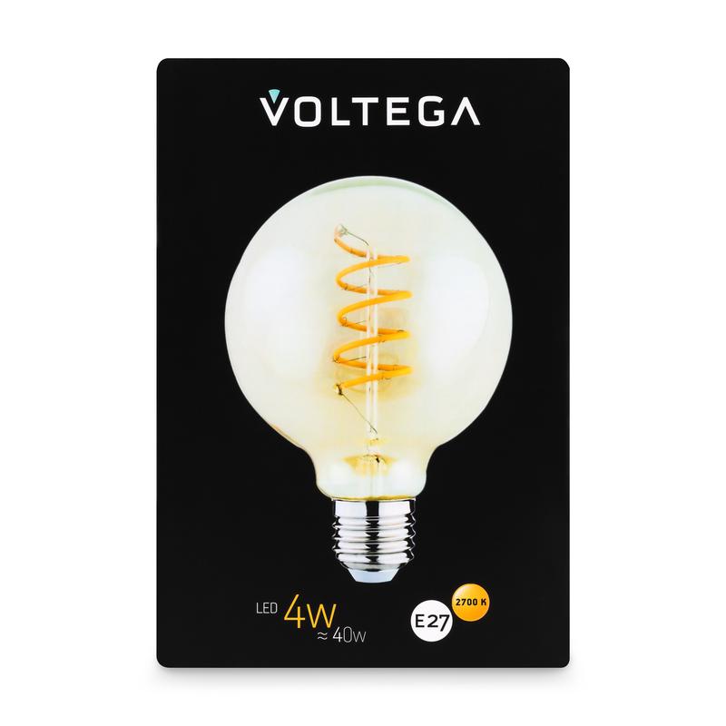 Лампа светодиодная филаментная Loft 271 G125 4Вт 2700К E27 Voltega 8518 фото в каталоге от BTSprom.by