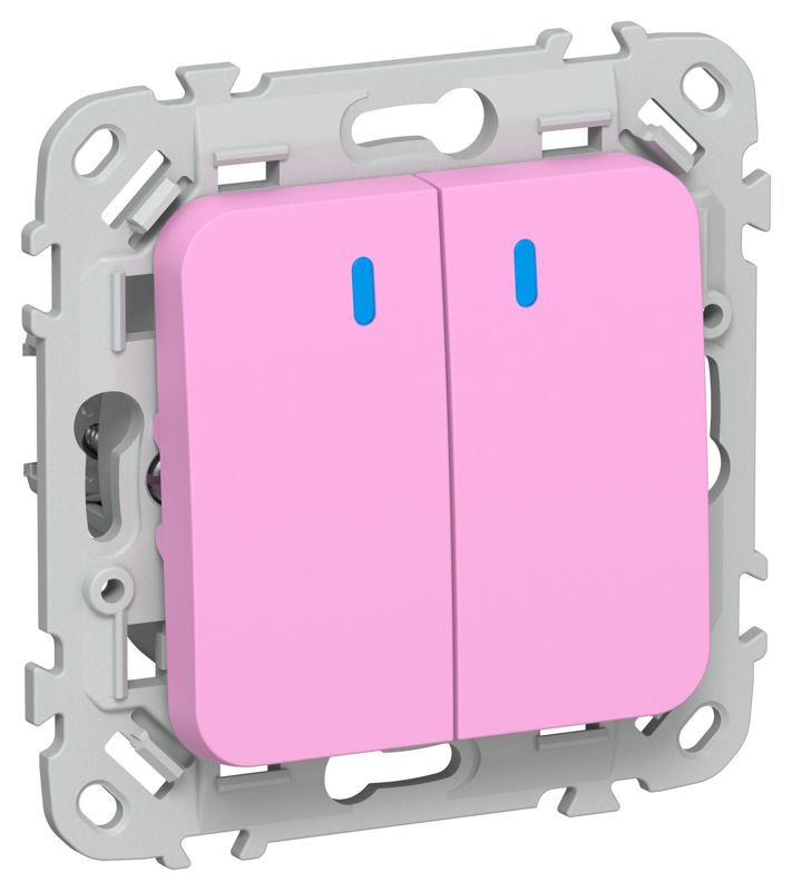 выключатель кнопочный 2-кл. сп flite вс12-2-1-флпр 10а с индикацией механизм пурпур. iek fi-v24-1-10-1-k99 от BTSprom.by