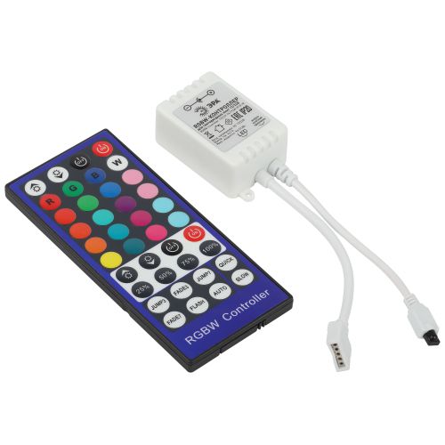  Контроллер для светодиодной ленты с ИК пультом RGBW-Controller-12/24V-96/192W-IP20-IR ЭРА Б0061113 фото в каталоге от BTSprom.by