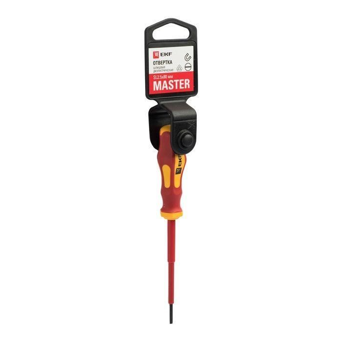 отвертка sl2.5х80мм master 1000в basic ekf sl-2.5-80-mas-in от BTSprom.by