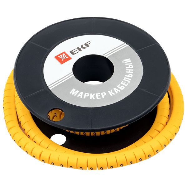  Маркер каб. 6.0кв.мм "3" (ЕС-3) (уп.350шт) EKF plc-KM-6-3 фото в каталоге от BTSprom.by