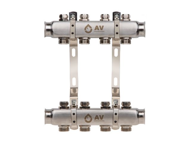 коллекторная группа ave162, 4 вых. av engineering (pro серия для отопления (радиаторы)) ave16200104 от BTSprom.by