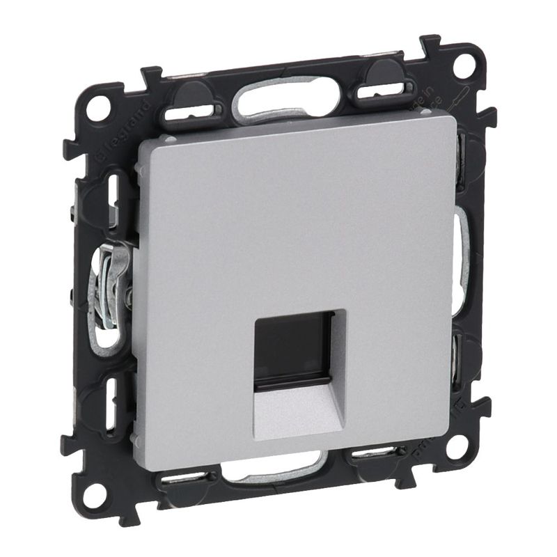 розетка компьютерная 1-м valena life rj45 кат.5e utp с лицев. панелью механизм алюм. leg 753640 от BTSprom.by