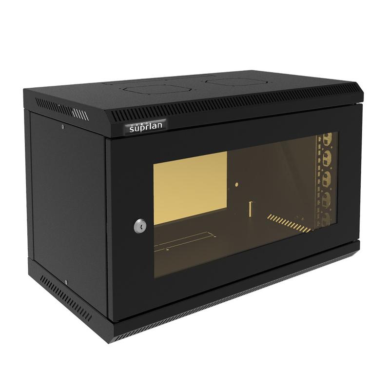 шкаф телекоммуникационный настенный твс-9u-600-350-ср-9005 suprlan 05-2090-b от BTSprom.by