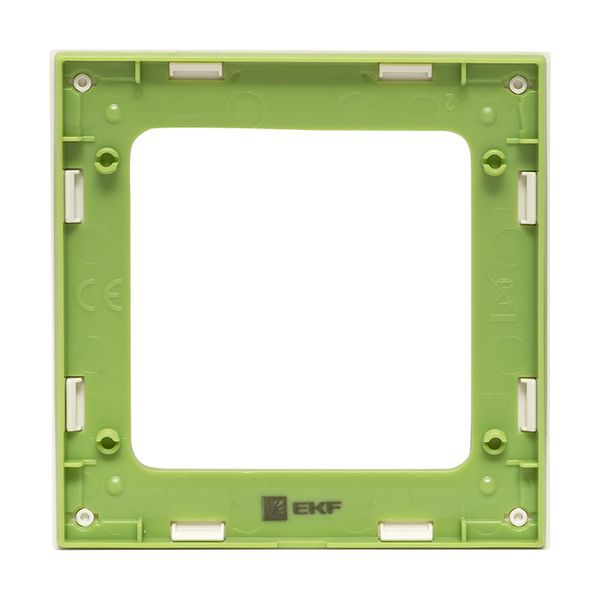  Рамка 1-м Стокгольм бел. с линией цвета зел. PROxima EKF EXM-G-302-20 фото в каталоге от BTSprom.by