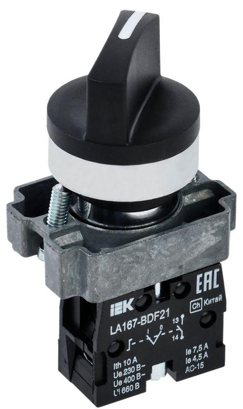 переключатель la167-bdf21 на 2 полож. 1но черн. karat iek bsw20-bdf21-1-24-67-2-k02 от BTSprom.by
