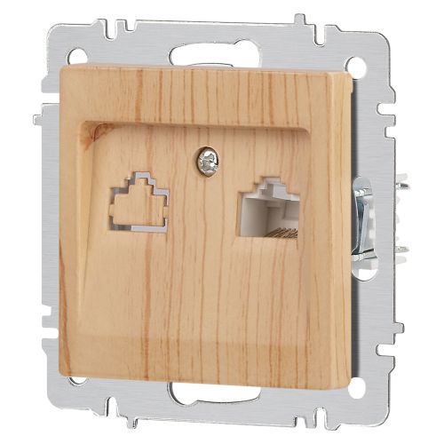  Розетка компьютерная 1-м СП Accent 6-303-11 RJ45 IP20 сосна Intro Б0063644 фото в каталоге от BTSprom.by