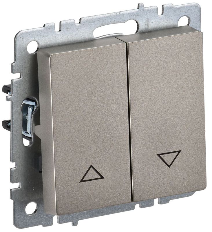 выключатель жалюзи сп brite вс10-1-5-брш 10а механизм шампань iek br-v15-0-10-k37 от BTSprom.by