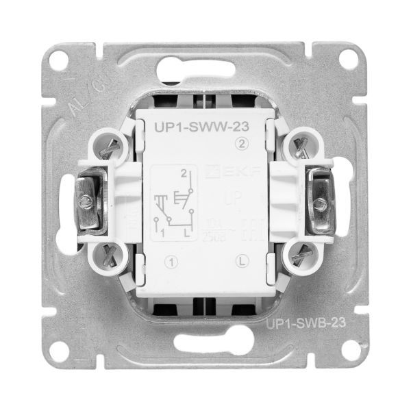  Выключатель кнопочный 2-кл. СП Эпика механизм черн. EKF UP1-SWB-23 фото в каталоге от BTSprom.by