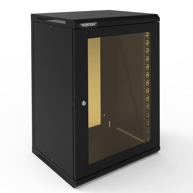 шкаф телекоммуникационный настенный твс-15u-600-450-ср-9005 suprlan 05-2153-b от BTSprom.by