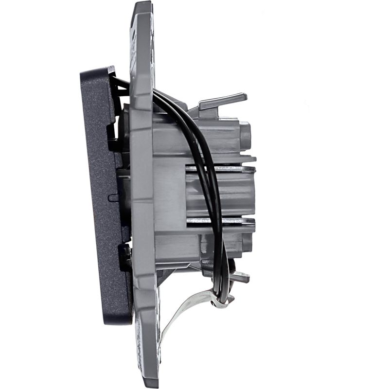  Переключатель 1-кл. Inspiria 10А IP20 250В 10AX с подсветкой/индикацией механизм антрацит IEK 673663 фото в каталоге от BTSprom.by