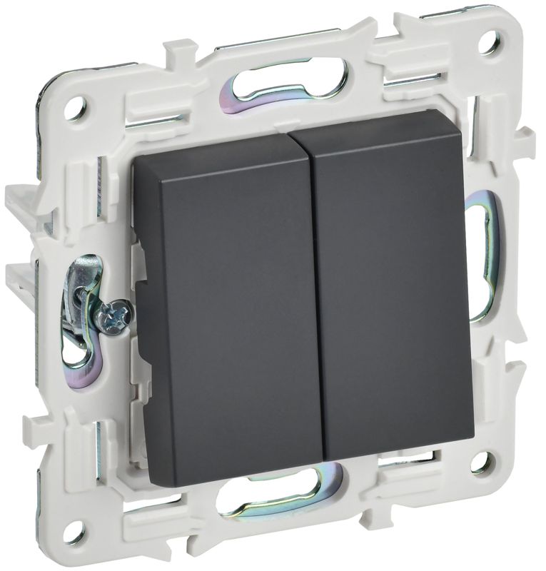 выключатель перекрестный 2-кл. skandy 10а sk-v06t титан iek sk-v23-0-10-k48 от BTSprom.by