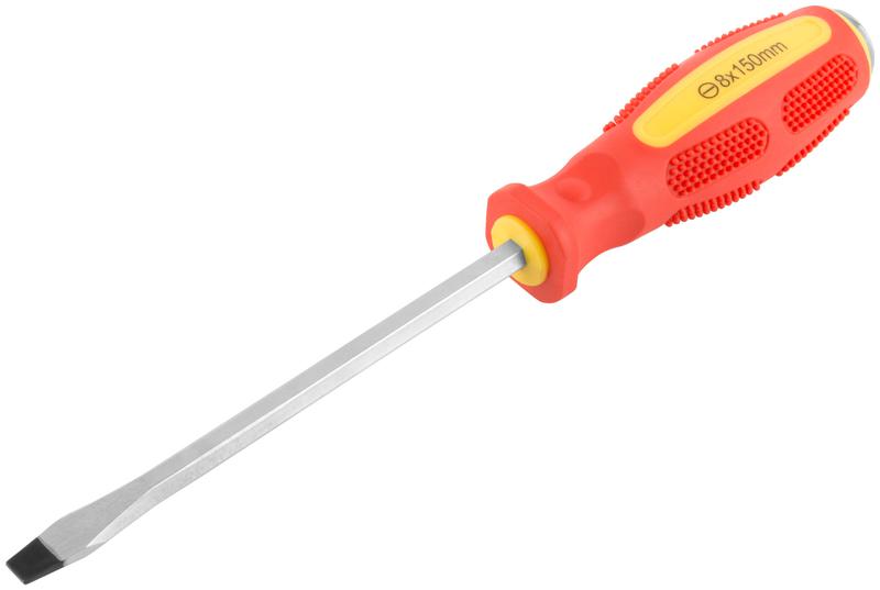  Отвертка ударная CrV сталь шестигранное сквозное жало с бойком прорезиненная ручка 8х150мм SL КУРС 55610 фото в каталоге от BTSprom.by