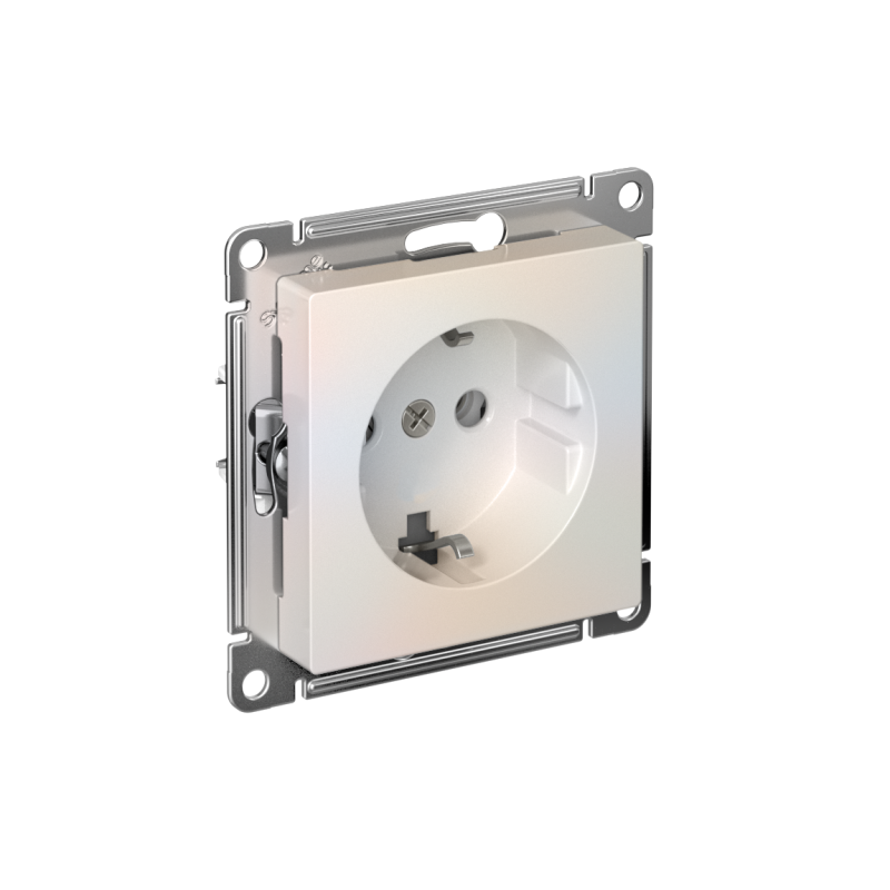 розетка atlasdesign 16а с заземл. быстрозажим. клем. механизм жемчуж. se atn000443s от BTSprom.by