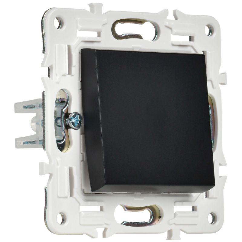  Выключатель кнопочный 1-кл. SKANDY 10А SK-V14Bl черн. IEK SK-V17-0-10-K02 фото в каталоге от BTSprom.by