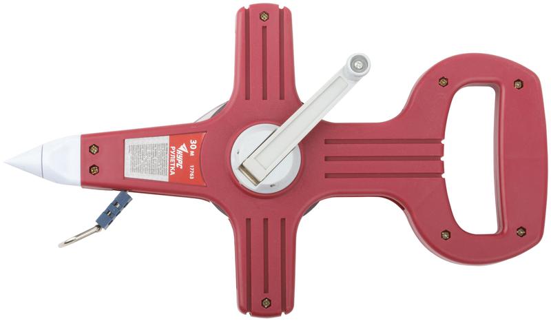 рулетка геодезическая 30м стальная лента открытый пластик. корпус красн. курс 17763 от BTSprom.by