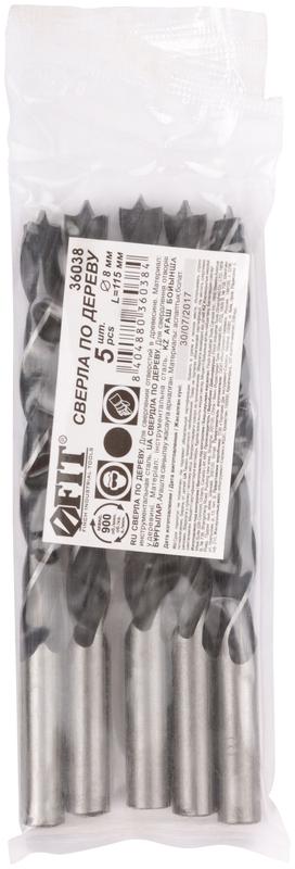  Сверло по дереву 8мм (уп.5шт) FIT 36038 фото в каталоге от BTSprom.by