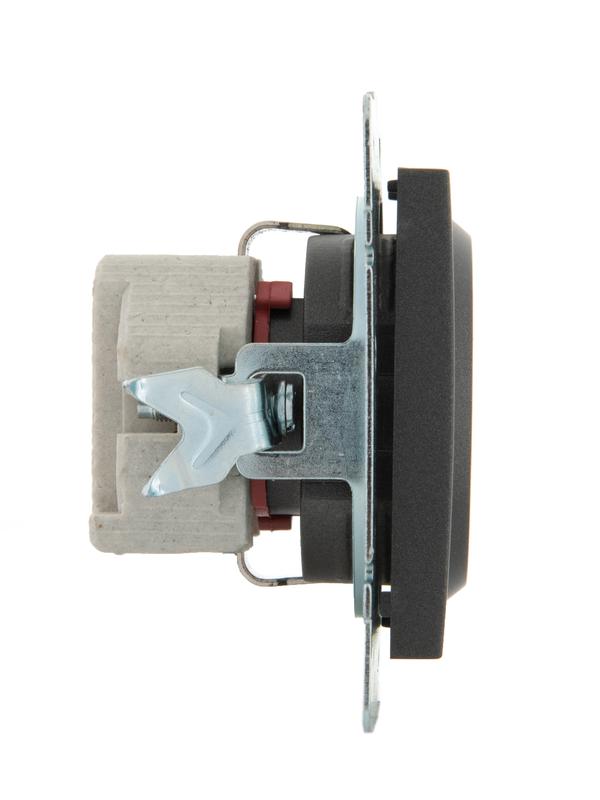  Розетка 1-м Rain защ. шторки керамика механизм матов. черн. графит LEZARD 703-4188-124 фото в каталоге от BTSprom.by