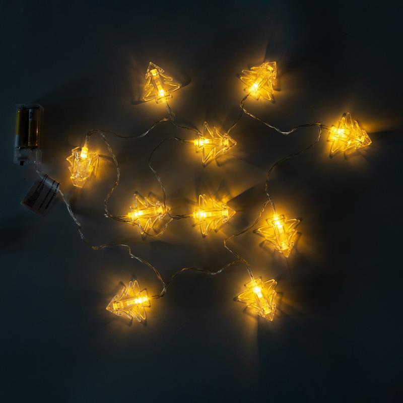 гирлянда светодиодная "елочка" ild-10ww-bo-pntr 1.4м 10led ip20 элементы питания 2хaa shlights 4690601047243 от BTSprom.by