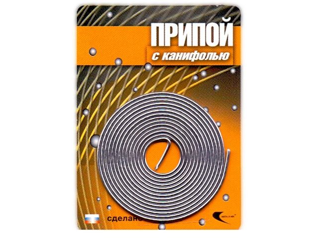припой пос 61 трубка, спираль ф1мм, с канифолью (длина 1м) (векта) 30305 от BTSprom.by