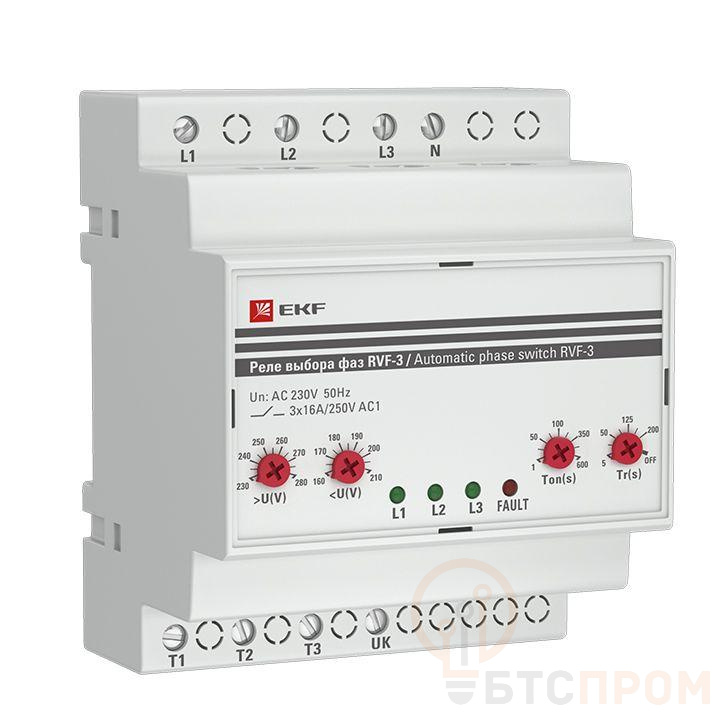 Реле выбора фаз РВФ-3 PROxima EKF RVF-3 фото в каталоге от BTSprom.by  Реле выбора фаз РВФ-3 PROxima EKF RVF-3 фото в каталоге от BTSprom.by