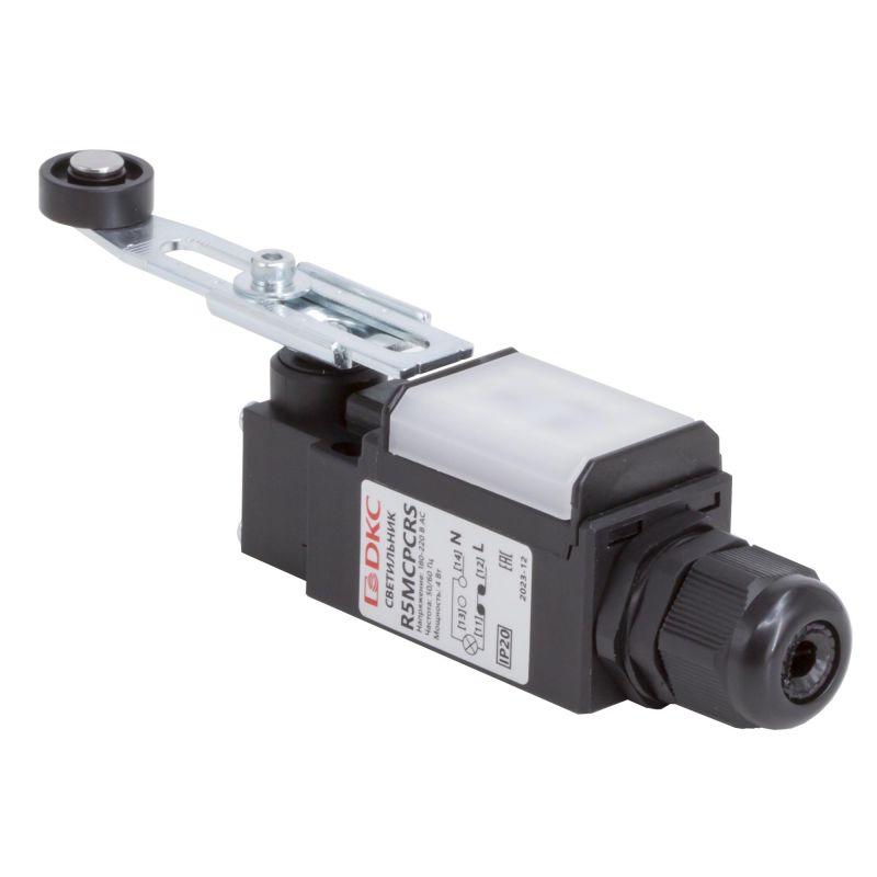 светильник светодиодный с концевым выключателем. 4вт.с поворотным регулируемым рычажным роликом. dkc r5mcpcrs от BTSprom.by