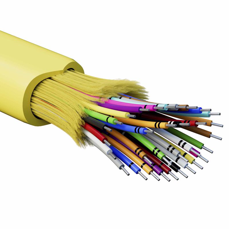 кабель волоконно-оптический распределительный арамидные упрочняющие нити для внутренней прокладки нг(а)-hf 32 ов категорияos2(g.652.d) плотный буфер 0.4кн барабан 500м dkc rndt9c32yl01-e от BTSprom.by