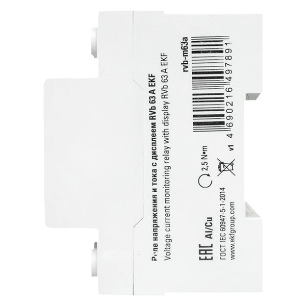  Реле напряжения и тока с дисп. RVb 63А EKF rvb-m63a фото в каталоге от BTSprom.by