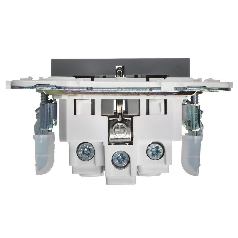  Розетка SKANDY 16А с заземл. защ. шторки SK-R04Gr сер. IEK SK-R14-16-K03 фото в каталоге от BTSprom.by