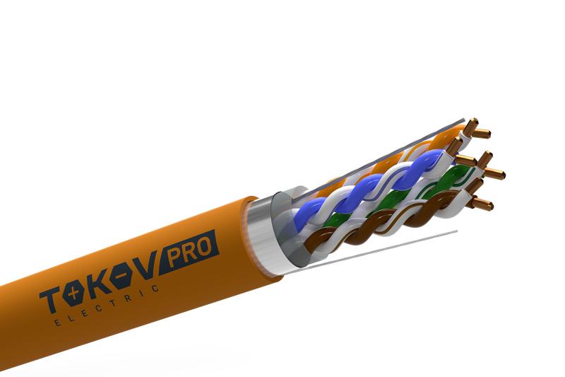 кабель витая пара f/utp 4х2х23awg(0.57мм) кат.6 zh нг(а)-hf (lszh) indoor 305м (м) pro tokov electric tkp-c06-f42-6-ru-lszh от BTSprom.by
