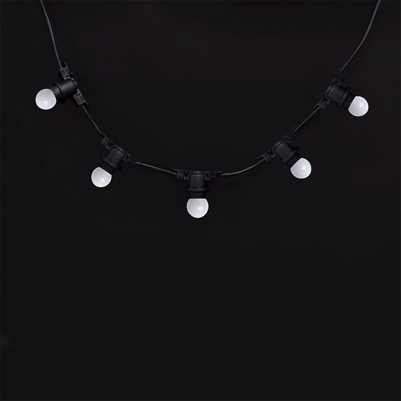  Гирлянда уличная "Белт-лайт" PBL-S40/L24+1.5 Black E27 IP65 24м 40ламп 1.5м шнур соедин. в линию max750Вт (лампы не в компл.; возможно использов. с фитолампами в теплице) Pro JazzWay 5058255 фото в каталоге от BTSprom.by