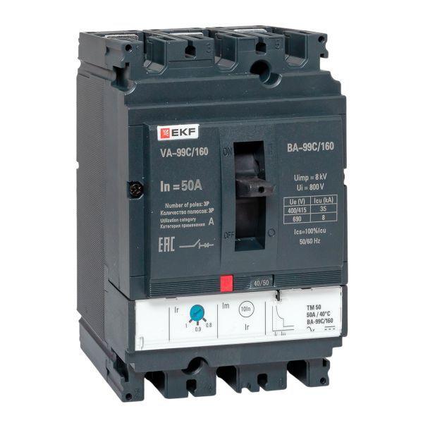 выключатель автоматический 3п 160/50а 36ка ва-99c compact ns proxima ekf mccb99c-160-50 от BTSprom.by