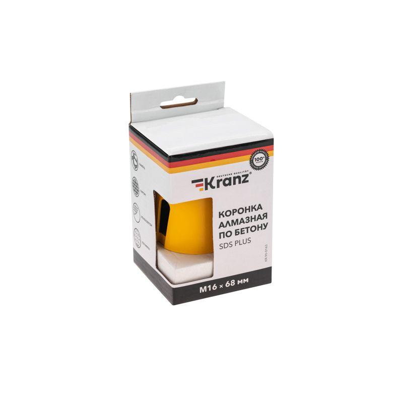  Коронка алмазная по бетону 68мм Kranz KR-90-0163 фото в каталоге от BTSprom.by