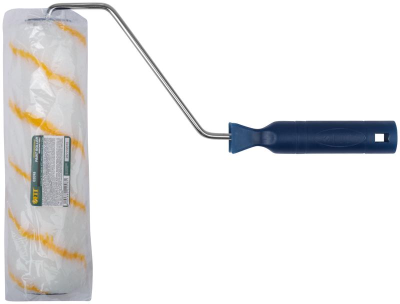  Валик полиакрил/полиэстер/хлопок с желт. полосой каркасная система диам. 40/60мм ворс 10мм 230мм FIT 02098 фото в каталоге от BTSprom.by