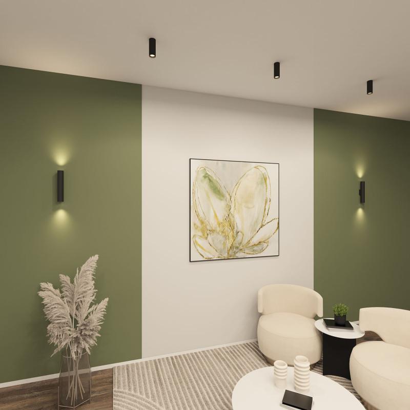  Светильник 15Вт 2xGU10 IP20 LED настен. алюм. черн. DENKIRS 723064 фото в каталоге от BTSprom.by