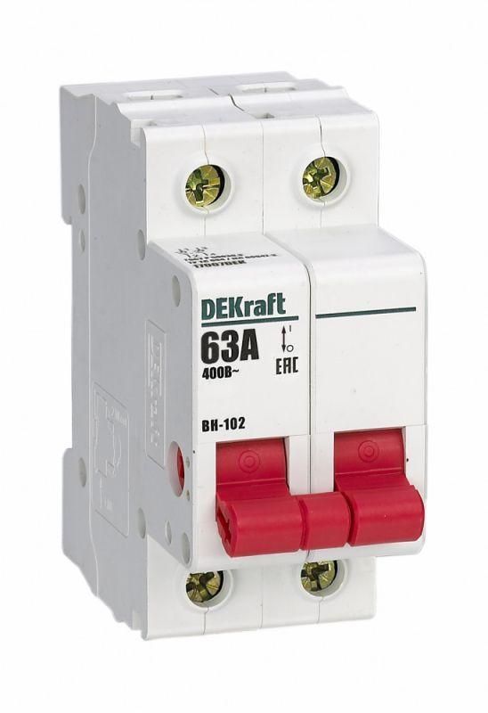 выключатель-разъединитель 2п 63а вн-102 dekraft 17007dek от BTSprom.by