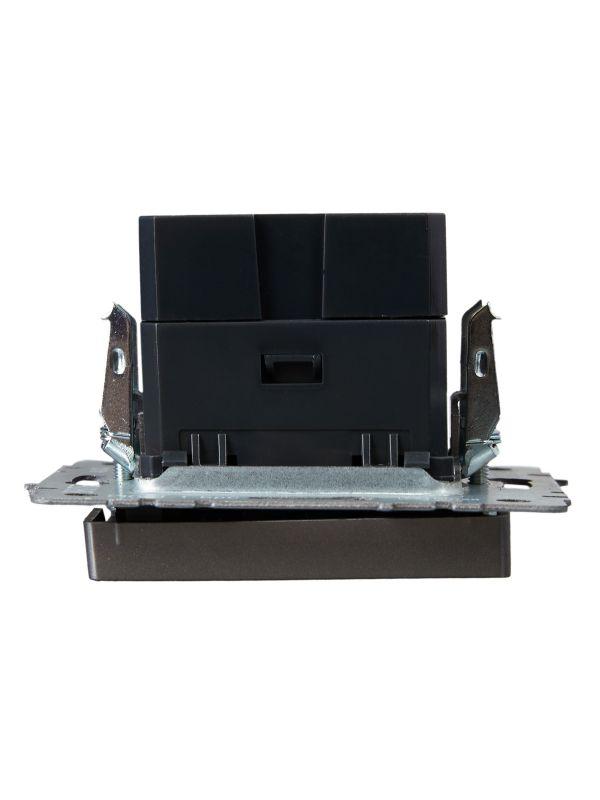  Розетка BRITE USB A+C 18Вт РЮ11-1-БрС механизм сталь IEK BR-U22-018-K46 фото в каталоге от BTSprom.by