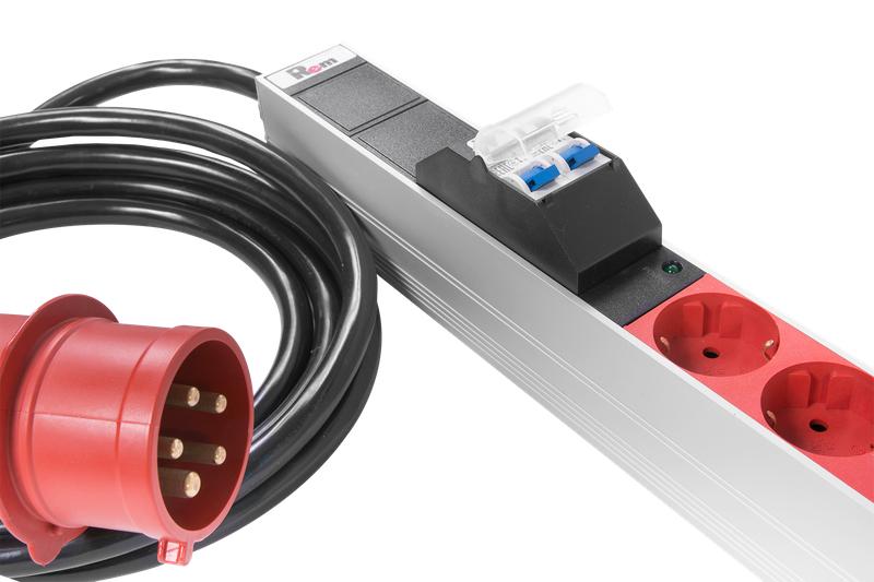 блок розеток вертикальный 3ф 32а 1820мм iec 309 шнур 3м r-3x32-24s-a-i-1820-3-3pn rem 1893573 от BTSprom.by