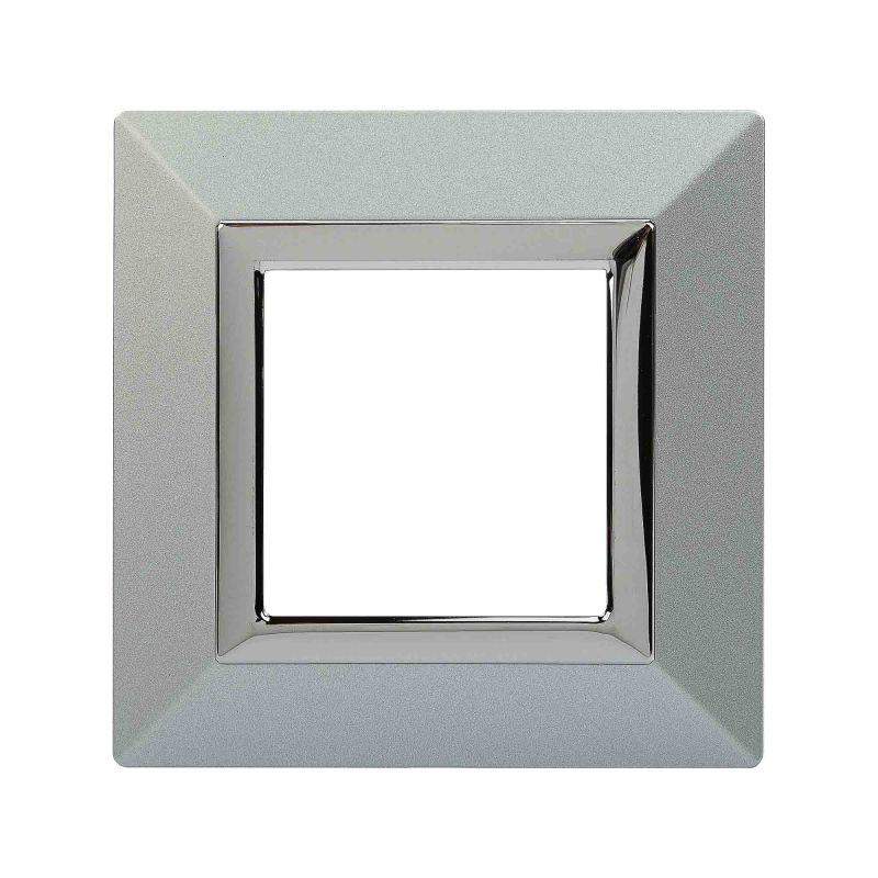 рамка 1-м 2мод. avanti метал. свет. серебр. dkc 4404852 от BTSprom.by