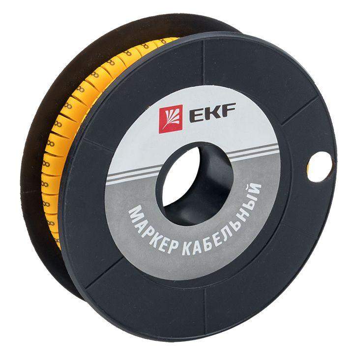 маркер каб. 2.5кв.мм "8" (ес-1) (уп.1000шт) ekf plc-km-2.5-8 от BTSprom.by