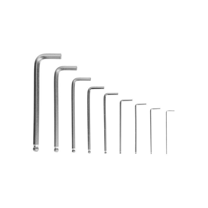  Набор ключей имбусовых HEX 1.5-10мм CrV 9шт удлиненные с шаром Kranz KR-12-5211 фото в каталоге от BTSprom.by