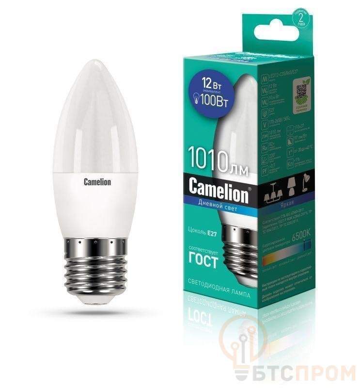 лампа светодиодная led12-c35/865/e27 12вт 220в camelion 13692 от BTSprom.by